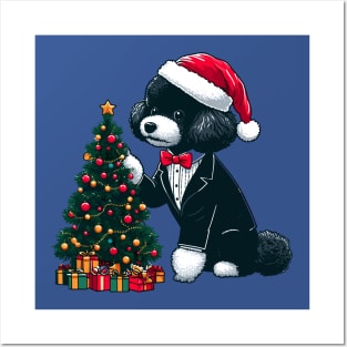 Poodle Dog Christmas Posters and Art